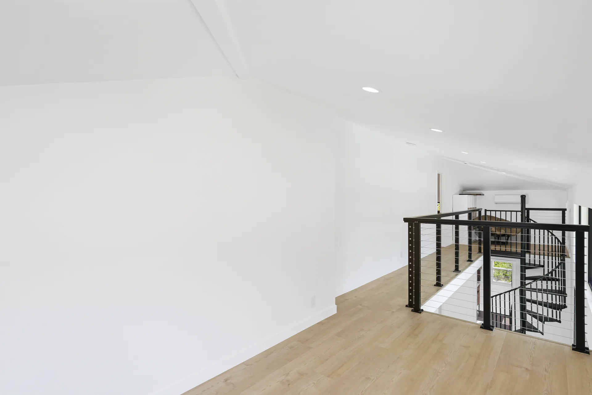 Two-story detached ADU — loft and stair opening, Santa Ana Hills, Avorino