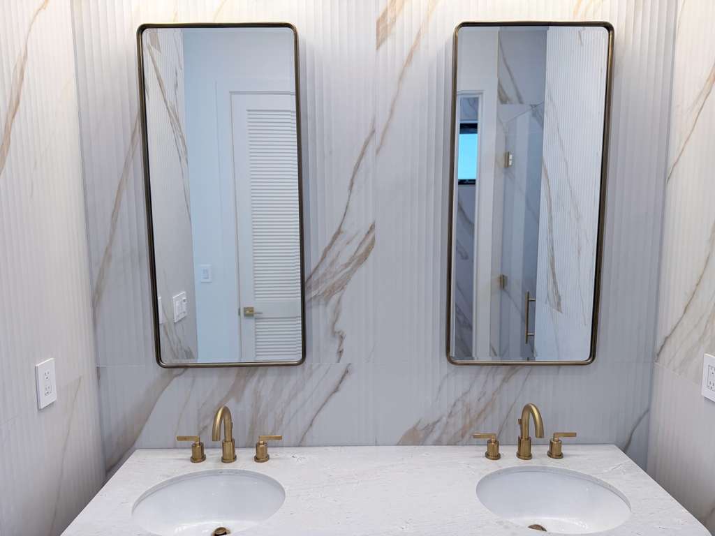 Primary-suite double vanity